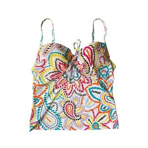 Victoria's Secret Size 36B Paisley‎ Tankini Swim Top Push Up Underwire Beachwear